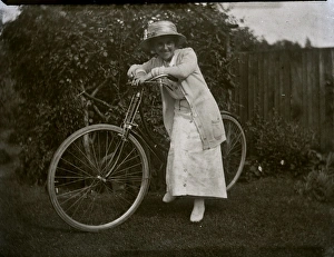 Images Dated 13th February 2017: Woman with a bicycle