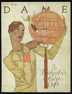 Cage Gallery: Woman Bird Cage 1929