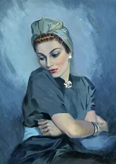Woman in Blue by David Wright