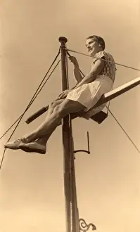 Pinnacle Prints: Woman up a boats mast