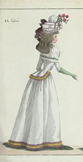 Fichu Prints: Woman in bonnet a la Citoyenne, 1790