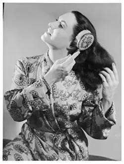 Brushing Prints: Woman Brushing Hair