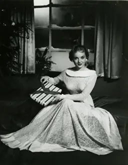 Woman with C mas Present