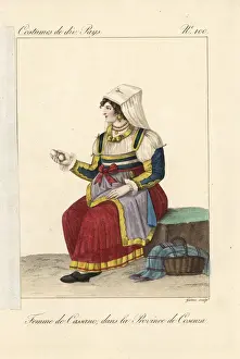 Eggs Prints: Woman of Cassano all Ionio, Cosenza, Italy, 19th century