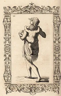 Huyot Prints: Woman and child of Roanoke