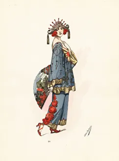 Masquerade Prints: Woman in Chinese fancy-dress costume
