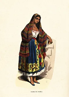 Auguste Wahlen Prints: Woman of the city of Puebla, Mexico
