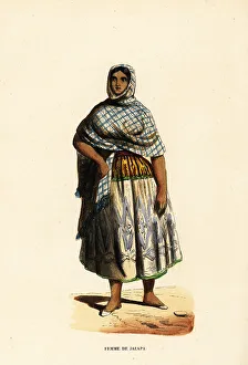 Auguste Wahlen Prints: Woman of the city of Xalapa, Veracruz, Mexico