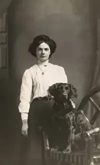 Woman with Cocker Spaniel
