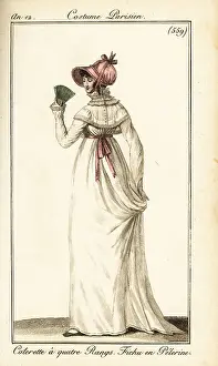 Carle Vernet Prints: Woman in collar with four frills, kerchief capelet, Paris, 1804