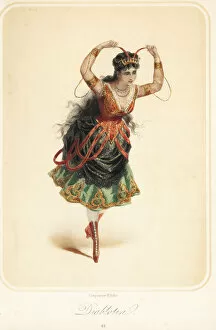 Masquerade Collection: Woman in costume as an imp for a masquerade ball
