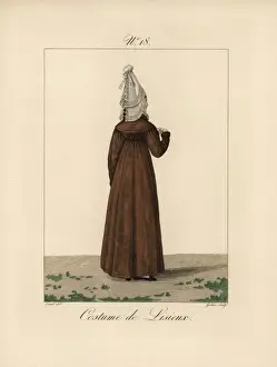 Calvados Prints: Woman in the costume of Lisieux, a town in