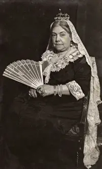 Lookalike Prints: Woman in costume posing as Queen Victoria