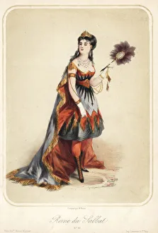 Images Dated 23rd January 2019: Woman in costume as the Queen of Sheba, 1862