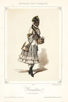 Woman in costume as a Vivandiere or sutler Woman in costume as a Vivandiere or sutler