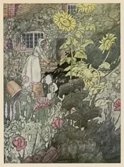 Woman in Cottage Garden