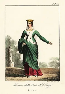Woman at the court of King Louis IX of France, 1240