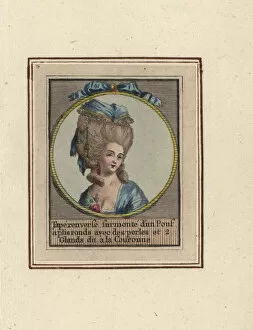 Woman in the Crown or Couronne hairdo, 1783