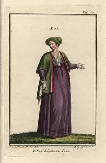 Dalmatia Prints: Woman of Dalmatia, 16th century