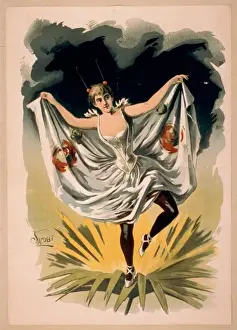 Woman in dance costume dancing on flower