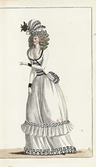 Lebrun Tossa Prints: Woman in demi-deuil or mourning dress, 1790