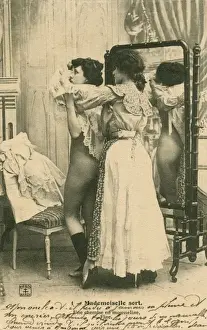 Dresser Prints: A Woman and her evening dresser