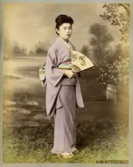 Woman with fan