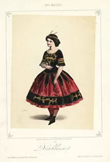Woman in fancy-dress costume of a demon