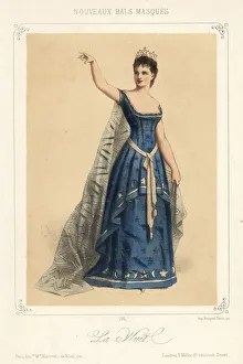 Images Dated 23rd January 2019: Woman in fancy dress costume as Night (la Nuit)