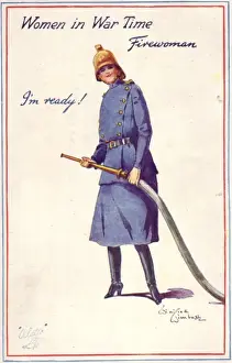 Roles Prints: Woman Firefighter - Taking on traditional male roles