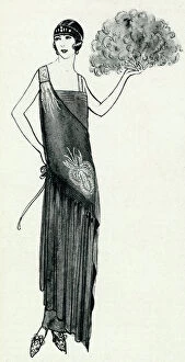 Plumes Collection: Woman in flapper dress 1923