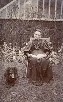 Retriever Prints: Woman with Flat-Coated Retriever