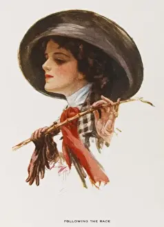 Woman Following Race