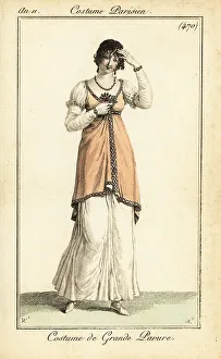 Ball Gown Prints: Woman in very formal costume, Paris, 1803