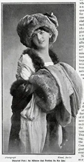 Stole Prints: Woman in furs, model wearing fur hat