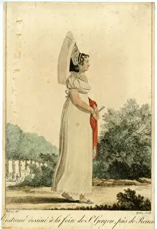 Images Dated 14th July 2016: Woman in a Georgian style dress