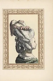 Laubadere Prints: Woman with her hair combed up and in ringlets