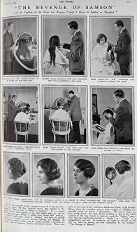Haircut Prints: A Woman having a haircut
