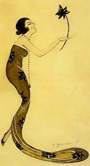Pictures Now Prints: Woman holding Flower Date: 1925
