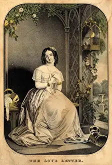 Woman holding a Love Letter