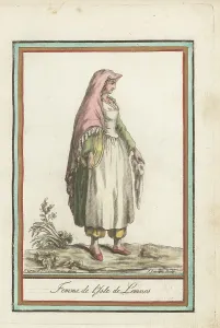 Lemnos Prints: Woman of the island of Lemnos, Ottoman Empire
