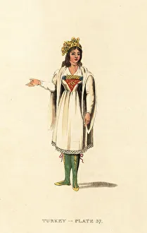 Regency Era Prints: Woman of the island of Naxos, Cyclades islands