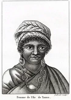 Images Dated 30th March 2021: Woman of the island of Tana, Vanuatu Date: circa 1800