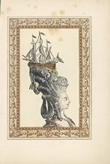 Woman in the Junon Frigate hairstyle, 1778