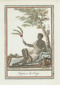 Headband Prints: A woman of the Kingdom of Congo, Africa