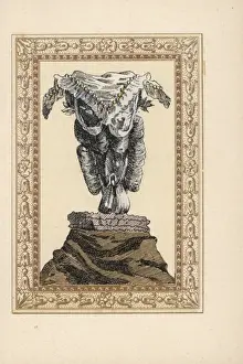 Croix Prints: Woman in the Knights Cross Chignon with fichu bonnet