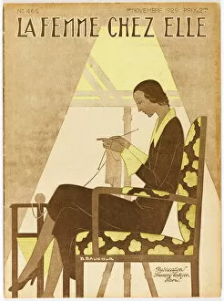 Wool Collection: Woman Knitting 1929