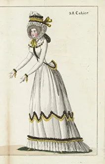 Lebrun Tossa Prints: Woman in linen caraco and petticoat, 1790