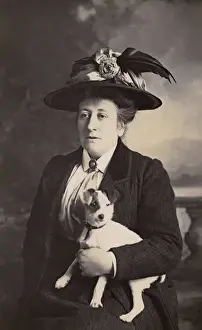 Woman and her little Jack Russell