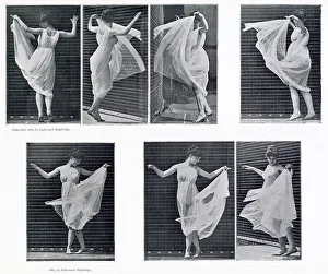 Woman in a long dress turning, etc. second of two Date: 1887
